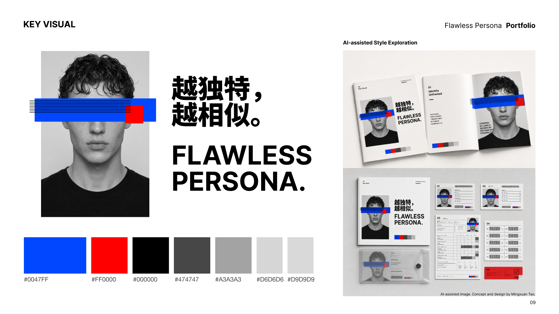 Updated key visual page with clearly labelled AI-assisted style exploration